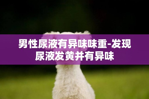男性尿液有異味味重-發現尿液發黃并有異味