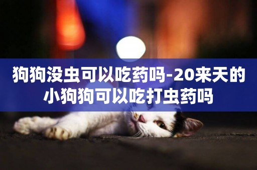 狗狗沒蟲可以吃藥嗎-20來天的小狗狗可以吃打蟲藥嗎