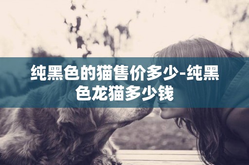 純黑色的貓售價多少-純黑色龍貓多少錢