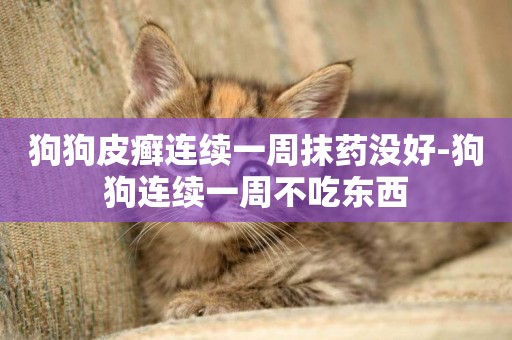 狗狗皮癬連續一周抹藥沒好-狗狗連續一周不吃東西