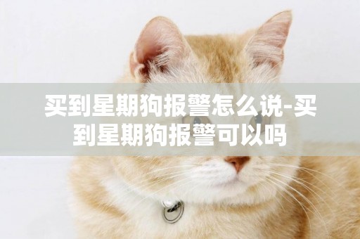 買到星期狗報警怎么說-買到星期狗報警可以嗎