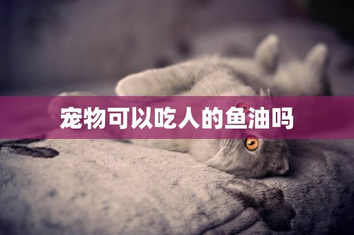 寵物可以吃人的魚油嗎