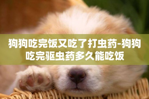 狗狗吃完飯又吃了打蟲藥-狗狗吃完驅蟲藥多久能吃飯