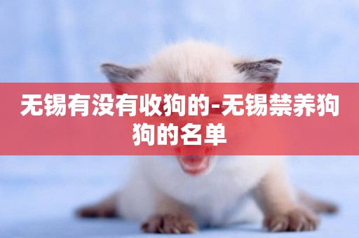 無錫有沒有收狗的-無錫禁養狗狗的名單