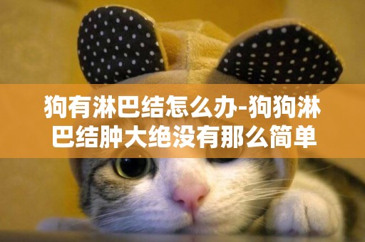 狗有淋巴結怎么辦-狗狗淋巴結腫大絕沒有那么簡單