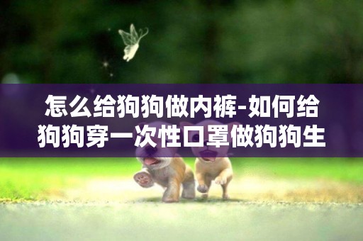 怎么給狗狗做內褲-如何給狗狗穿一次性口罩做狗狗生理褲
