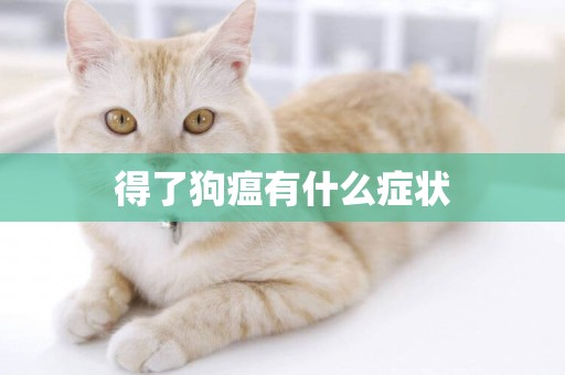 得了狗瘟有什么癥狀