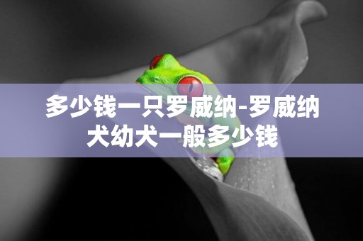 多少錢一只羅威納-羅威納犬幼犬一般多少錢