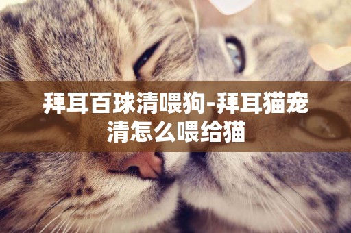 拜耳百球清喂狗-拜耳貓寵清怎么喂給貓