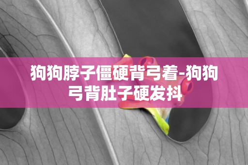 狗狗脖子僵硬背弓著-狗狗弓背肚子硬發抖