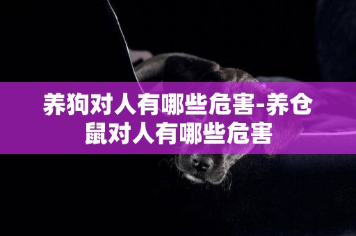養狗對人有哪些危害-養倉鼠對人有哪些危害