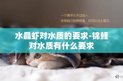 水晶蝦對水質的要求-錦鯉對水質有什么要求