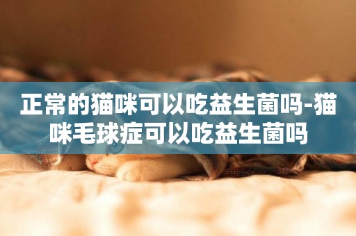 正常的貓咪可以吃益生菌嗎-貓咪毛球癥可以吃益生菌嗎