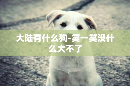 大陸有什么狗-笑一笑沒什么大不了