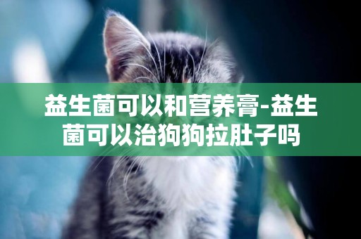 益生菌可以和營養膏-益生菌可以治狗狗拉肚子嗎