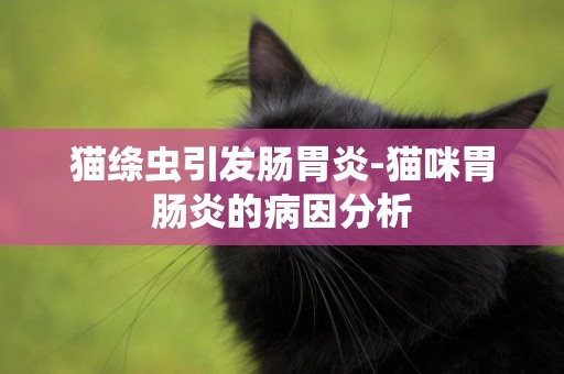 貓絳蟲引發腸胃炎-貓咪胃腸炎的病因分析