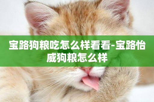 寶路狗糧吃怎么樣看看-寶路怡威狗糧怎么樣