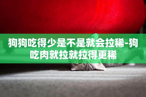 狗狗吃得少是不是就會拉稀-狗吃肉就拉就拉得更稀