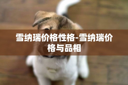 雪納瑞價格性格-雪納瑞價格與品相