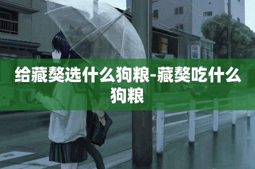 給藏獒選什么狗糧-藏獒吃什么狗糧