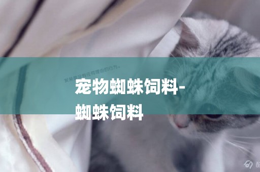 寵物蜘蛛飼料-
蜘蛛飼料
