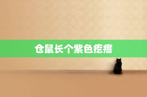 倉鼠長個紫色疙瘩