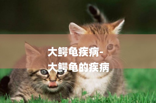 大鱷龜疾病-
大鱷龜的疾病