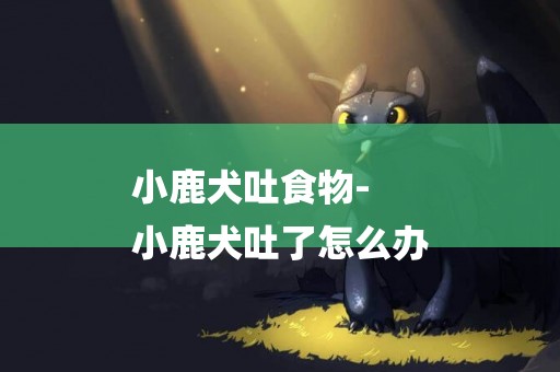 小鹿犬吐食物-
小鹿犬吐了怎么辦