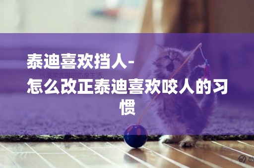 泰迪喜歡擋人-
怎么改正泰迪喜歡咬人的習慣