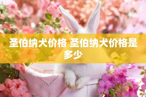 圣伯納犬價格 圣伯納犬價格是多少