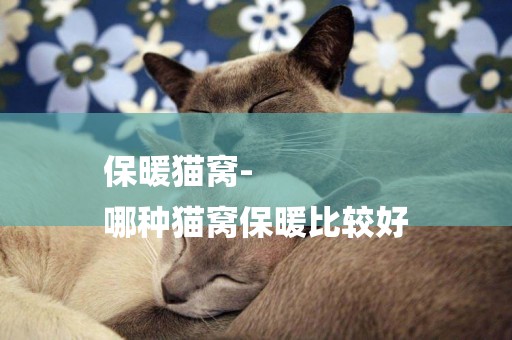 保暖貓窩-
哪種貓窩保暖比較好