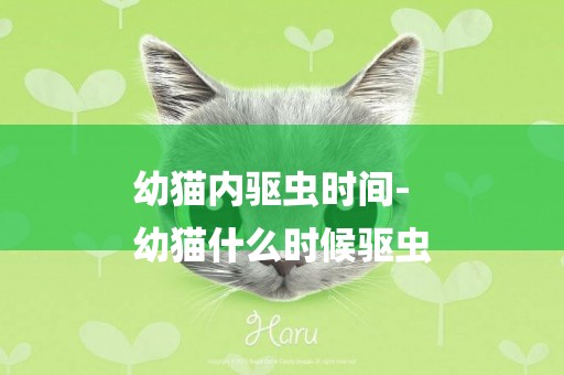 幼貓內驅蟲時間-
幼貓什么時候驅蟲