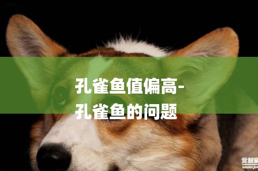 孔雀魚值偏高-
孔雀魚的問題