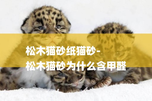 松木貓砂紙貓砂-
松木貓砂為什么含甲醛