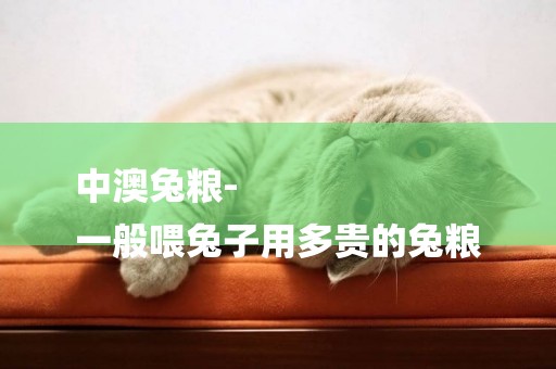 中澳兔糧-
一般喂兔子用多貴的兔糧