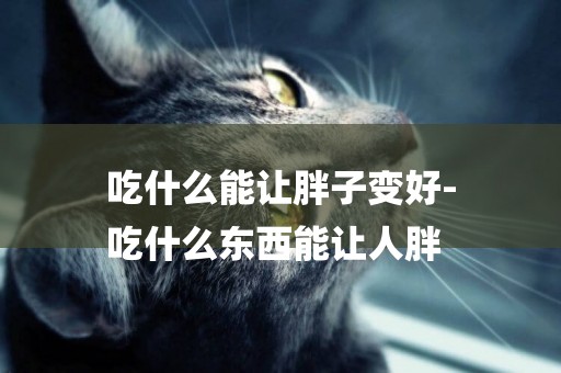 吃什么能讓胖子變好-
吃什么東西能讓人胖