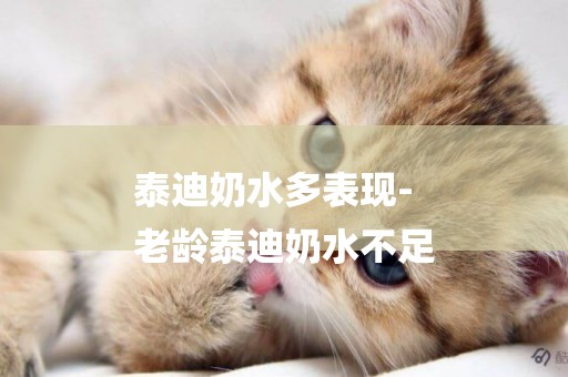 泰迪奶水多表現-
老齡泰迪奶水不足
