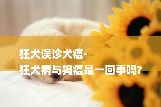 狂犬誤診犬瘟-
狂犬病與狗瘟是一回事嗎?