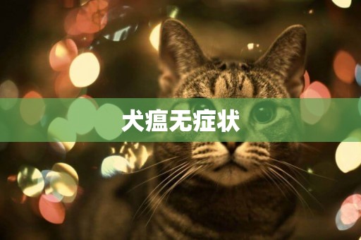 犬瘟無癥狀