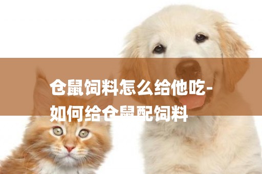 倉鼠飼料怎么給他吃-
如何給倉鼠配飼料