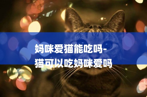 媽咪愛貓能吃嗎-
貓可以吃媽咪愛嗎