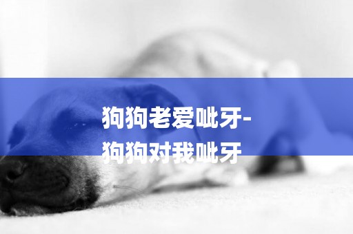 狗狗老愛呲牙-
狗狗對我呲牙