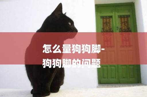 怎么量狗狗腳-
狗狗腳的問題
