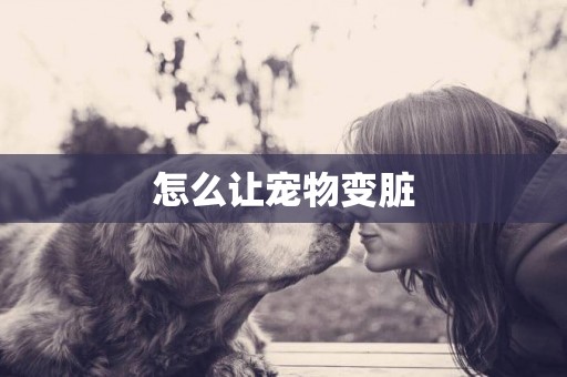 怎么讓寵物變臟