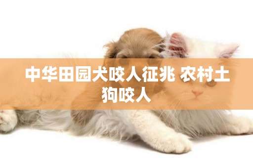 中華田園犬咬人征兆 農村土狗咬人