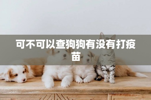 可不可以查狗狗有沒有打疫苗