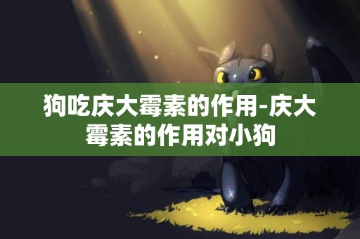 狗吃慶大霉素的作用-慶大霉素的作用對小狗