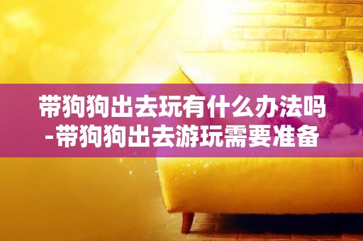帶狗狗出去玩有什么辦法嗎-帶狗狗出去游玩需要準備些什么