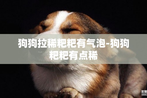 狗狗拉稀粑粑有氣泡-狗狗粑粑有點稀
