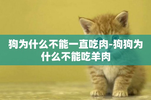 狗為什么不能一直吃肉-狗狗為什么不能吃羊肉